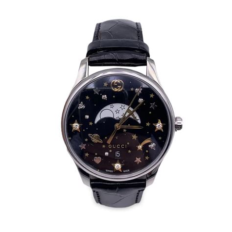 gucci 126.4 watch moonphase.